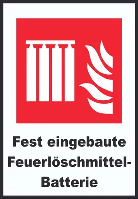 Produktbild von Fest eingebaute Feuerlöschmittel-Batterie Schild A6 (105x148mm)