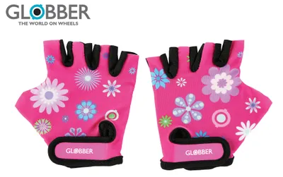 Imagen del producto de Guantes protectores para niños Globber Toddler Xs -flores rosa