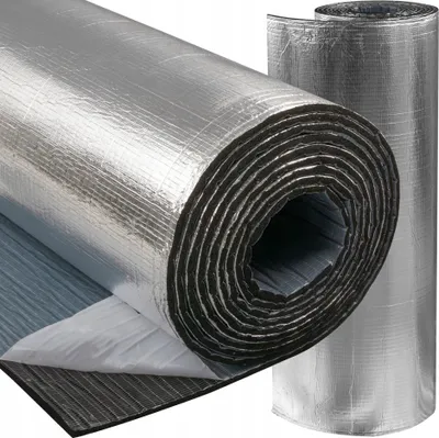 Zdjęcie produktu dla MATA wygłuszająca pianka ALUMINIUM z KLEJEM 9mm folia paroizolacyjna kamper