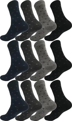 Produktbild von 12 Paar Herren Socken Muster klassischer Form Freizeit Sport, 12 Paar, Mix14/43-46