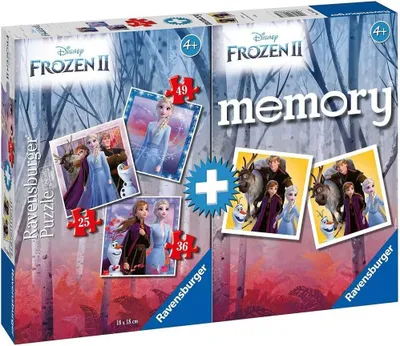 Obrázok produktu pre 2D Puzzle 3v1 + Pamäť Ľadová kráľovná - (Hračky: Puzzle)
