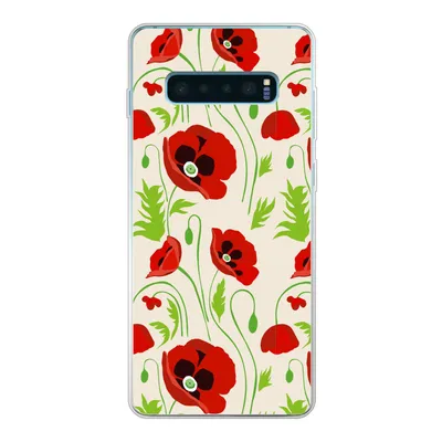 Produktbild von MuchoWow® Handyhülle Schutzhülle Hülle für Samsung Galaxy S10 Lite Blumen - Mohn - Muster Silikon Softcase Handy Hülle - Schutz
