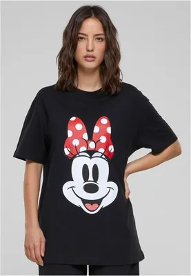 Obrázek produktu pro Dámské tričko Mr. Tee Ladies Disney 100 Minnie Smiles Tee black - M