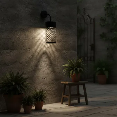 Productafbeelding van Wandlamp Motley zwart, AI-gegenereerde afbeelding