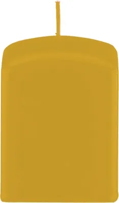 Produktbild von 6 quadratische Kerzen, Quader Kerzen Senf Mustard 25 x 6/6 cm