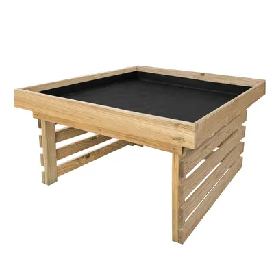 Produktbild von 4iQ Mähroboter Garage aus Holz, 85x77x47 cm, mit Pflanzkübel-Dach