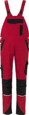 Produktbild von Größe 42 Planam Norit Damen Latzhose rot schwarz Modell 6537