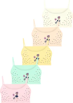 Produktbild von 5 Mädchen Bustier aus Baumwolle Artik.5971FY  164-170 Spaghettiträger