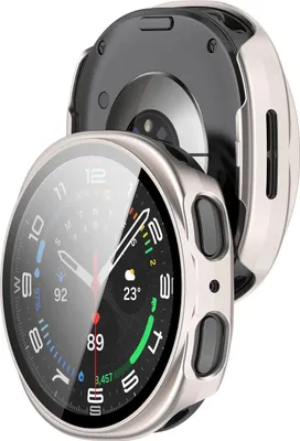 Produktbild von Schutzhülle mit Glas für Samsung Galaxy Watch 8 40 mm, Bizon Case Watch Adamo, Champagner