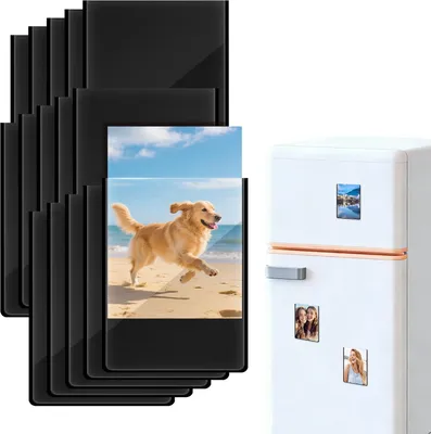 Immagine prodotto di Lista magnetica per foto, dimensioni 9,3 x 6,3 cm, confezione da 15 pezzi, ideale per il frigorifero