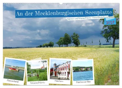 Zdjęcie produktu dla Na Pojezierzu Meklemburskim w Malchow i Waren/Müritz (kalendarz ścienny na rok 2027, format DIN A2, poziomy), kalendarz miesięczny CALVENDO