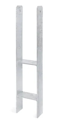 Produktbild von Alberts H-Pfostenträger | feuerverzinkt | lichte Breite 161 mm | Gesamthöhe 600 mm | Materialstärke 6 mm