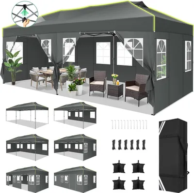 Image de Pavillon, étanche, réglable en hauteur, gris