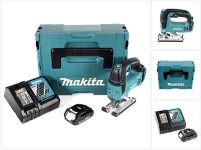 Produktbild von Makita DJV 182 RA1J Akku Pendelhubstichsäge 18 V Brushless + 1x Akku 2,0 Ah + Ladegerät + Makpac