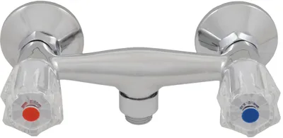 Produktbild von sanicomfort Zweigriff Brausearmatur Nashville - Hochwertige Chrom-Badarmatur | 130–170 mm Stichmaß | 1/2" Brauseanschluss | Verchromte Oberfläche | langlebig & leicht zu montieren