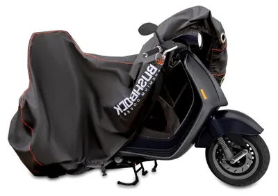 Produktbild von BUSHBOCK® Premium Abdeckplane für Motorräder und Motorroller mit Topcase
