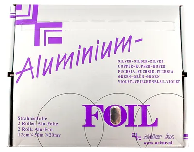 Produktbild von Nebur – Aluminiumfolie – 50 m x 12 cm x 20 µm – 2 Rollen