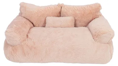 Image de Canapé-lit pour animaux domestiques, chaud, doux, confortable, amovible, lavable, dessous antidérapant, canapé pour chats, chiens, L