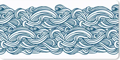 Produktbild von MuchoWow® Mauspad Mousepad Muster - Wellen - Meer 60x30 cm - Mousepads - Maus Mat - Pad - Mausunterlage - Nachhaltig