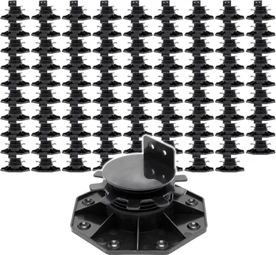 Produktbild von XPOtool Set 90x podstavce na palubovky, 2700 kg, 33-64 mm, výškovo nastaviteľné nivelačné nožičky na palubovky, dosky a fošne