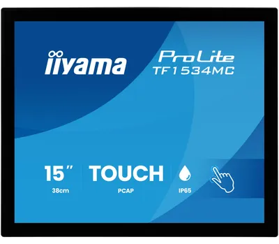Produktbild von iiyama ProLite TF1534MC-B8X, 38,1 cm (15"), 1024 x 768 Pixel, XGA, LED, 8 ms, Schwarz