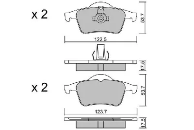 Produktbild von AISIN Bremsbeläge Satz Hinten Bremsklötze für VOLVO V70 II (285) BPVO-2001