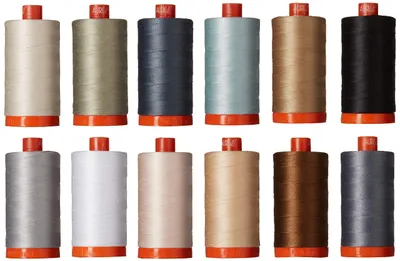 Quilt-Garn-Set, 12 Spulen, 50er Gewicht, 100% Baumwolle