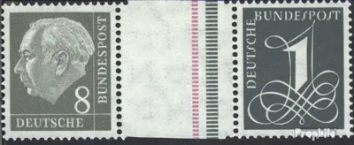 Produktbild von Briefmarken BRD (BR.Deutschland) 1958 Mi WZ15aIV Y II postfrisch