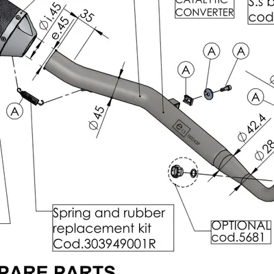Produktbild von Auspuffhalterung LeoVince Auspuff-Ersatzteil Schrauben Haltesatz für Yamaha MT125