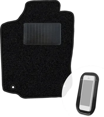 Produktbild von moto-MOLTICO Fahrer Fußmatte Auto Velours Fahrerseite Autoteppiche Schwarz Fahrermatte 1-teilig passend für Opel Corsa C 2000-2006