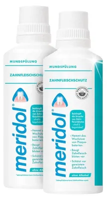 Produktbild von Meridol 2x Meridol Mundspülung Zahnfleischschutz 400ml - ohne Alkohol