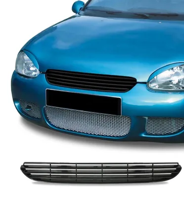 Kühlergrill Sportgrill Gitter Front Grill in Schwarz für Opel Corsa B 1993-2000 – Produktansicht