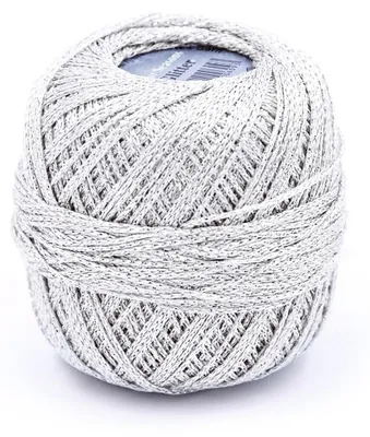 Produktbild von Gründ Glitter Garn uni 25g,110 m LL,85 % Viskose/15%met. Garn 8202 uni silber