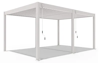 Produktbild von Weide Deluxe Pergola Voll-Aluminium 3,6x5,3m mit Lamellendach freistehend Ivory Sand