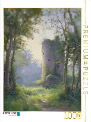 Produktbild von CALVENDO Puzzle Turm im Morgennebel | 1000 Teile Lege-Größe 64x48cm Foto-Puzzle für glückliche Stunden