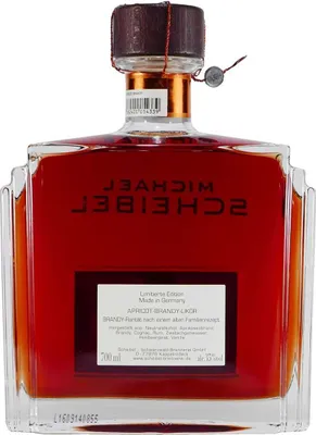 A bottle of apricot brandy liqueur.