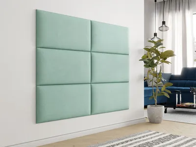 Obrázok produktu pre Čalúnený panel na stenu 84x24 PAG - tyrkysový