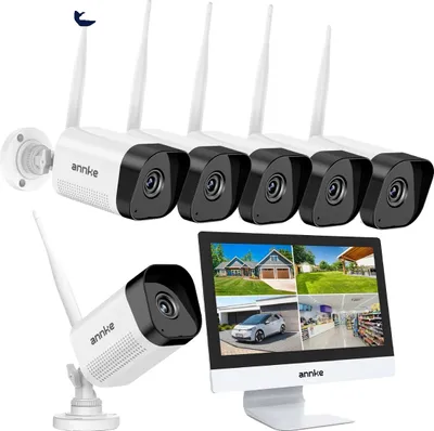 Obrázek produktu pro Bezpečnostní kamera, rozlišení 8MP, noční vidění až 100 stop, 6 kamer 3MP