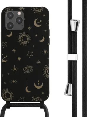 Zdjęcie produktu dla imoshion Silikonowe etui ze sznurkiem do Apple iPhone 12 (Pro) - Sky Black