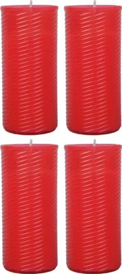 Immagine prodotto di Candela di ricambio N3 rossa H13 cm (confezione da 4) – Candela da tomba ricaricabile con circa 50 ore di autonomia, per lanterne e lampade da tomba, a lunga durata e a combustione uniforme