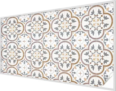 Produktbild von Buntglas Fensterfolie – 116x200 cm – Stained-Glass Design – blickdichte dekorative Sichtschutzfolie – selbstklebend, UV-Schutz – Fliesenornamente