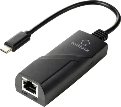 Produktbild von Renkforce RF-TCA-330 Netzwerkadapter 1000 MBit/s USB-C® (USB 3.2 Gen 1), Gigabit-LAN (1 Gbit/s)