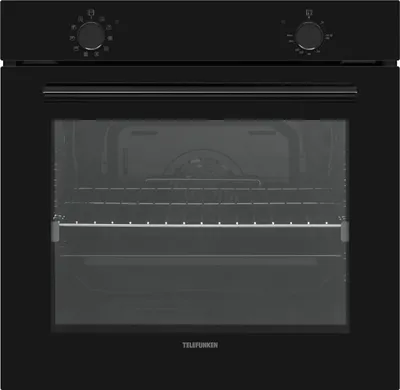 Produktbild von Telefunken ECB75A-B Einbaubackofen, 75 Liter, 10 Betriebsarten, Autark, Dampfreinigung, Teleskopauszug, Umluft, 60 cm