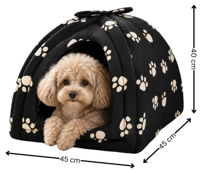 Produktbild von Hundehöhle Katzenhöhle schwarz 45 × 45 cm