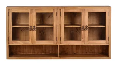 Produktbild von MiaMöbel Hängeschrank Mexico Möbel 140x66x30 cm Landhausstil Massivholz Pinie Honig