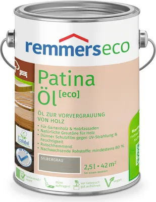 Produktbild von Remmers Patina-Öl [eco] silbergrau 2,5 l, Holzöl grau
