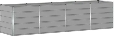 Image de Bac à plantes vidaXL gris clair 320 x 80 x 75 cm en acier