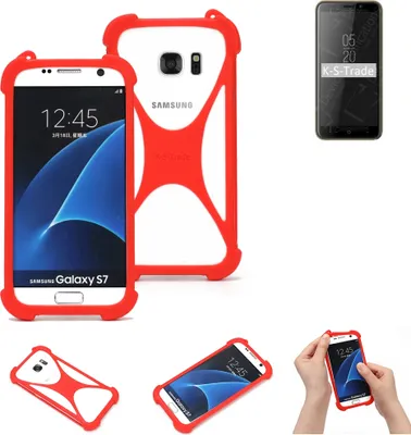 Produktbild von K-S-Trade Handy-Hülle kompatibel mit Doogee X50 Schutz-Hülle Bumper Silikon Schutz Hülle Cover Case Silikoncase Silikonbumper TPU Softcase