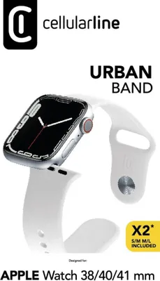 Produktbild von Urban Band für Apple Watch 38/ 40/ 41/ 42mm (Serie 10) Silicon White (61110)