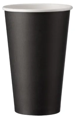 Produktbild von 200x Heiß- und Kaltgetränkebecher CoffeeToGo Pappbecher schwarz 400ml 510ml Ø 90mm